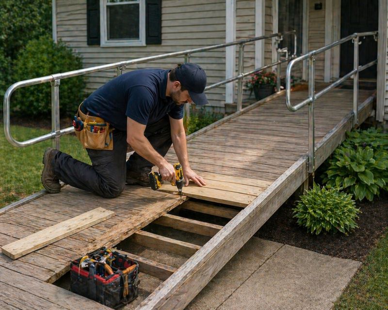 Hardwood Ramp Installation in Wilmington, NC